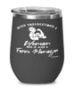 Farm Manager Wine Glass Never Underestimate A Woman Who Is Also A Farm Manager 12oz Stainless Steel Black