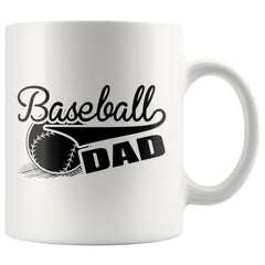 Fathers Baseball Mug Baseball Dad 11oz White Coffee Mugs