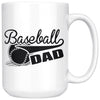 Fathers Baseball Mug Baseball Dad 15oz White Coffee Mugs