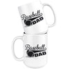 Fathers Baseball Mug Baseball Dad 15oz White Coffee Mugs