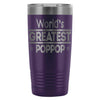 Fathers Travel Mug Worlds Greatest Poppop 20oz Stainless Steel Tumbler