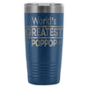 Fathers Travel Mug Worlds Greatest Poppop 20oz Stainless Steel Tumbler