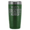 Fathers Travel Mug Worlds Greatest Poppop 20oz Stainless Steel Tumbler