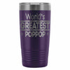 Fathers Travel Mug Worlds Greatest Poppop 20oz Stainless Steel Tumbler