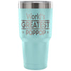 Fathers Travel Mug Worlds Greatest Poppop 30 oz Stainless Steel Tumbler