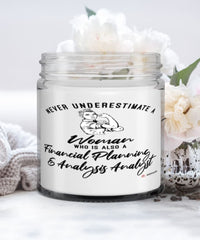 Financial Planning Analysis Analyst Candle Never Underestimate A Woman Who Is Also A FPA Analyst 9oz Vanilla Scented Candles Soy Wax