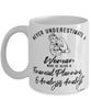 Financial Planning Analysis Analyst Mug Never Underestimate A Woman Who Is Also A FPA Analyst Coffee Cup White