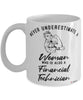 Financial Technician Mug Never Underestimate A Woman Who Is Also A Financial Tech Coffee Cup White