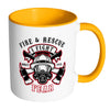 Fire and Rescue Mug I Fight What You Fear White 11oz Accent Coffee Mugs