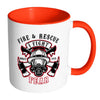 Fire and Rescue Mug I Fight What You Fear White 11oz Accent Coffee Mugs