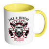 Fire and Rescue Mug I Fight What You Fear White 11oz Accent Coffee Mugs