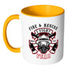 Fire and Rescue Mug I Fight What You Fear White 11oz Accent Coffee Mugs