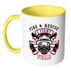 Fire and Rescue Mug I Fight What You Fear White 11oz Accent Coffee Mugs