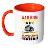 Firefighter Mug Warning Firefighters Wife White 11oz Accent Coffee Mugs