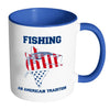 Fishing Flag Mug Fishing An American Tradition White 11oz Accent Coffee Mugs