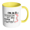 Fishing Mug On The Mission To Do Some Fishin White 11oz Accent Coffee Mugs