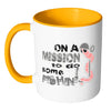 Fishing Mug On The Mission To Do Some Fishin White 11oz Accent Coffee Mugs