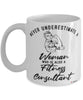 Fitness Consultant Mug Never Underestimate A Woman Who Is Also A Fitness Consultant Coffee Cup White