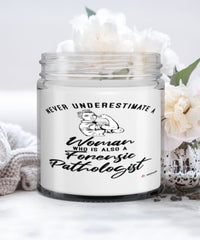 Forensic Pathologist Candle Never Underestimate A Woman Who Is Also A Forensic Pathologist 9oz Vanilla Scented Candles Soy Wax