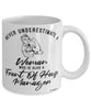 Front Of House Manager Mug Never Underestimate A Woman Who Is Also A Front Of House Manager Coffee Cup White