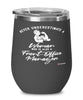 Front-Office Manager Wine Glass Never Underestimate A Woman Who Is Also A Front-Office Manager 12oz Stainless Steel Black
