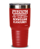 Funny Norwegian Elkhound Tumbler Warning May Spontaneously Start Talking About Norwegian Elkhounds 20oz 30oz Stainless Steel