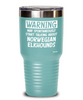 Funny Norwegian Elkhound Tumbler Warning May Spontaneously Start Talking About Norwegian Elkhounds 20oz 30oz Stainless Steel