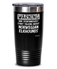 Funny Norwegian Elkhound Tumbler Warning May Spontaneously Start Talking About Norwegian Elkhounds 20oz 30oz Stainless Steel