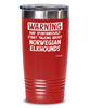 Funny Norwegian Elkhound Tumbler Warning May Spontaneously Start Talking About Norwegian Elkhounds 20oz 30oz Stainless Steel