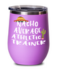 Funny Athletic Trainer Wine Tumbler Nacho Average Athletic Trainer Wine Glass Stemless 12oz Stainless Steel