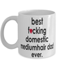 Funny Cat Mug B3st F-cking Domestic Mediumhair Dad Ever Coffee Cup White