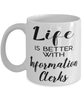 Funny Information Clerk Mug Life Is Better With Information Clerks Coffee Cup 11oz 15oz White