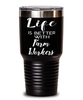 Funny Farm Worker Tumbler Life Is Better With Farm Workers 30oz Stainless Steel Black