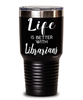 Funny Librarian Tumbler Life Is Better With Librarians 30oz Stainless Steel Black