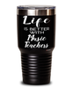 Funny Music Teacher Tumbler Life Is Better With Music Teachers 30oz Stainless Steel Black