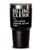 Funny Billing Clerk Tumbler Like A Normal Accountant But Much Cooler 30oz Stainless Steel Black