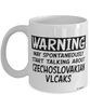 Czechoslovakian Vlcak Mug Warning May Spontaneously Start Talking About Czechoslovakian Vlcaks Coffee Cup White