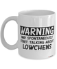 Funny Lowchen Mug Warning May Spontaneously Start Talking About Lowchens Coffee Cup White