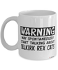 Funny Selkirk Rex Cat Mug Warning May Spontaneously Start Talking About Selkirk Rex Cats Coffee Cup White