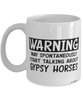 Funny Gypsy Horse Mug Warning May Spontaneously Start Talking About Gypsy Horses Coffee Cup White