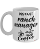 Funny Ranch Manager Mug Instant Ranch Manager Just Add Coffee Cup White