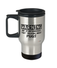 Funny Pug Travel Mug Warning May Spontaneously Start Talking About Pugs 14oz Stainless Steel