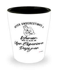 User Experience Designer Shotglass Never Underestimate A Woman Who Is Also An User UX Designer Shot Glass