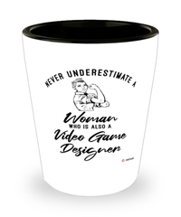 Video Game Designer Shotglass Never Underestimate A Woman Who Is Also A Video Game Designer Shot Glass
