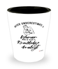 Knowledge Analyst Shotglass Never Underestimate A Woman Who Is Also A Knowledge Analyst Shot Glass