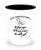 Program Analyst Shotglass Never Underestimate A Woman Who Is Also A Program Analyst Shot Glass