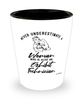 Exhibit Technician Shotglass Never Underestimate A Woman Who Is Also An Exhibit Tech Shot Glass