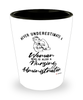 Nursing Administrator Shotglass Never Underestimate A Woman Who Is Also A Nursing Administrator Shot Glass