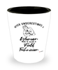 Field Technician Shotglass Never Underestimate A Woman Who Is Also A Field Tech Shot Glass
