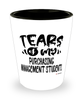 Funny Purchasing Management Professor Teacher Shotglass Tears Of My Purchasing Management Students